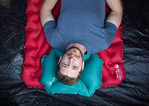 Klymit Travesseiro grande inflável para acampamento e viagem, azul-petróleo