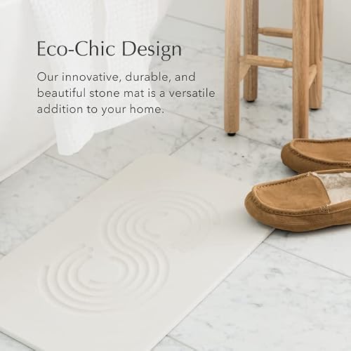 Dorai Home Bath Stone – Luxury Diatomite Stone Bath Mat – Instantly Removes Water – Non-Slip Surface – Modern And Stylish Design – Zen Sandstone #TOP3