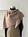 AOMEXAGA Knitted Shawl Wrap for Women Soft Warm Triangle Winter Scarf Cape Poncho Open Front Cozy Pashmina Fall Fashion 2026 (Solid Khaki)