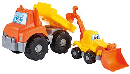 Tractopelle et camion Ecoiffier 492 pour jouer au jardin et au bac à sable