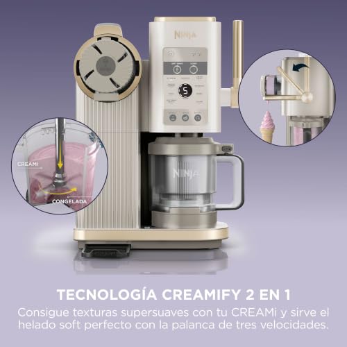 Miniatura 13 de Ninja Creami Scoop Swirl La Heladera Con 2 Tarrinas Y 13 Funciones Prepara Helados, Helados Cremosos, Gelatos, Batidos Y Más, Y Cuenta Con La Opción De Añadir Extras, Piedra Dorado, Nc701eustgd
