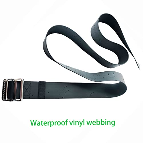 LAMBOX Vinyl Gait Belt 72 inch-Walking Transfer Belt with Metal Buckle for Elderly Pediatric Caregiver Nurse Therapist (Black)