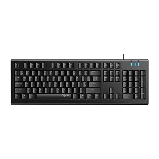 Teclado RAPOO com Fio Black NK1800 - RA018