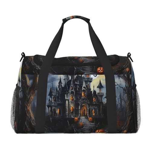 Halloween Pumpkin Print Daily essentials Large Capacity Hand Carry Bag for Weekend Getaways style Bags