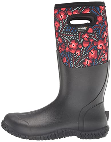 Bogs Women's Mesa Rain Boot, Super Flowers Print-Black, 10 #TOP7