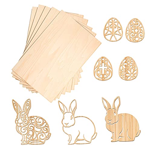 Tiardey - 5 Hojas (330 x 200 x 2 mm) de Madera de balsa, láminas Delgadas de Madera de balsa, contrachapada sin terminar para Bricolaje, casa de Madera, Aviones, Barcos, proyectos de Modelos