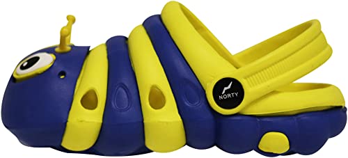 Image of NORTY Toddler Clogs - Fun Baby Clogs With Comfortable Back Strap - Caterpillar Shoes for Kids - Playful Bug Shoes
