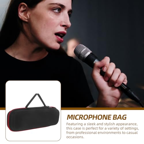 Estuche portátil ibasenice para micrófono con carcasa rígida resistente a impactos y cierre de cremallera, color negro miniatura 6