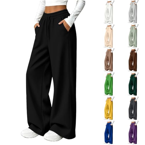 ENCURKUS Womens Wide Leg Sweatpants 2026 Fall Winter Drawstring Track Pants - image 1