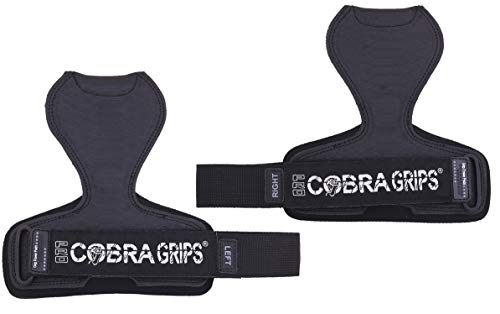 Image of Cobra Grips Weight Lifting Gloves with Adjustable Neoprene Padded Wrist Wraps - Heavy Duty Alternative to Power Lifting Hooks for Deadlifts