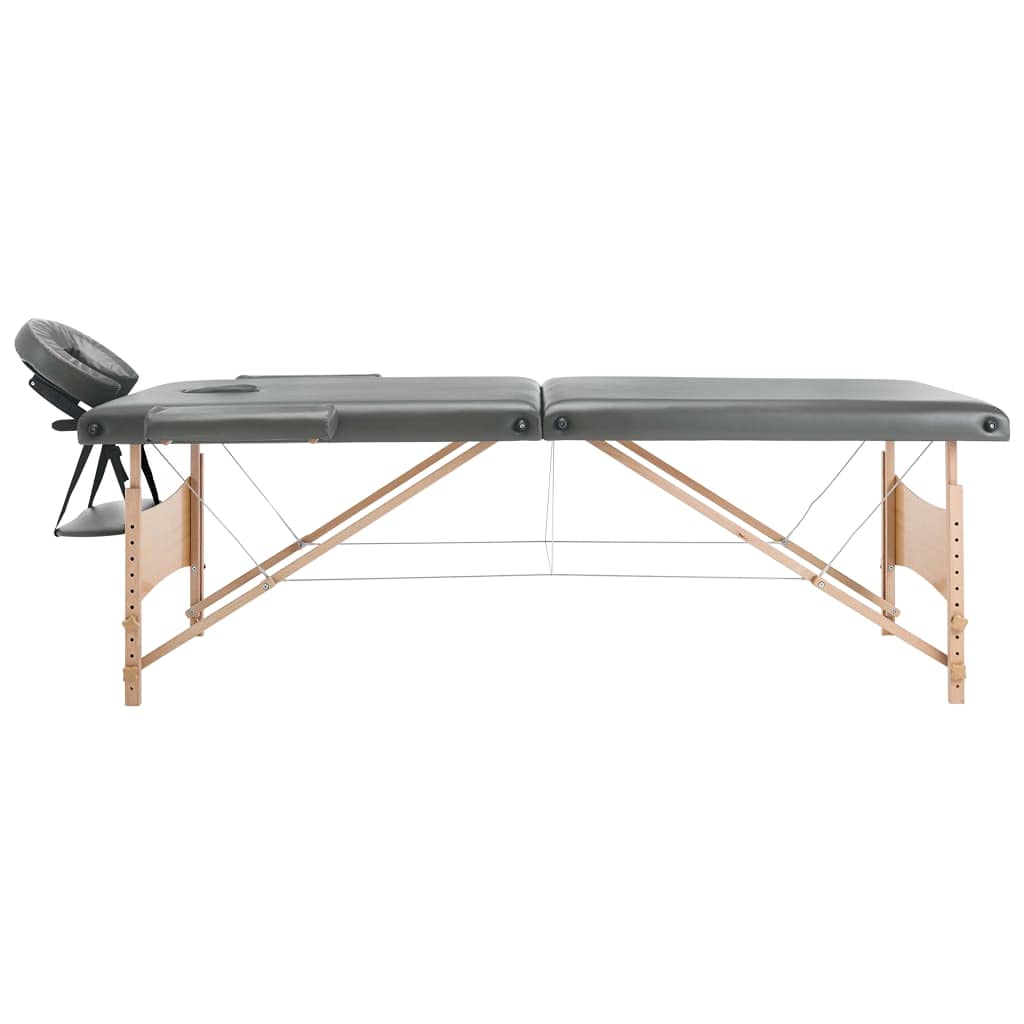Generisch Massagetisch mit 2 Zonen Holzrahmen Anthrazit 186×68 cm,Gesundheit & Schönheit,Körperpflege,Massage & Entspannung,Massagetische,14.65KG,110171