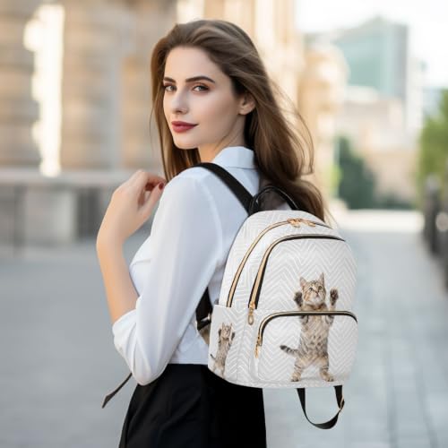 Sac à dos Tabby ludique debout de taille Medium pour femme