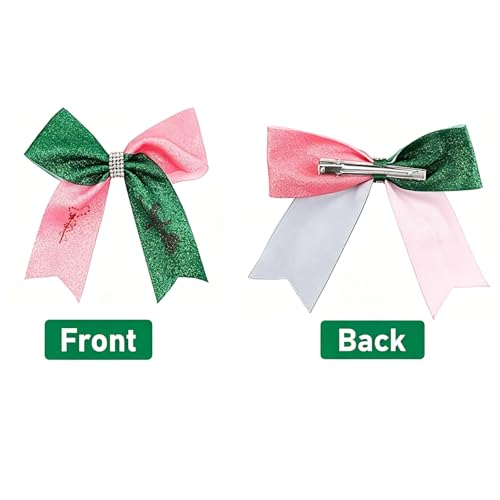 2 Pinzas de Pelo Bruja, Arcos Rosa y Verde, Halloween miniatura 4
