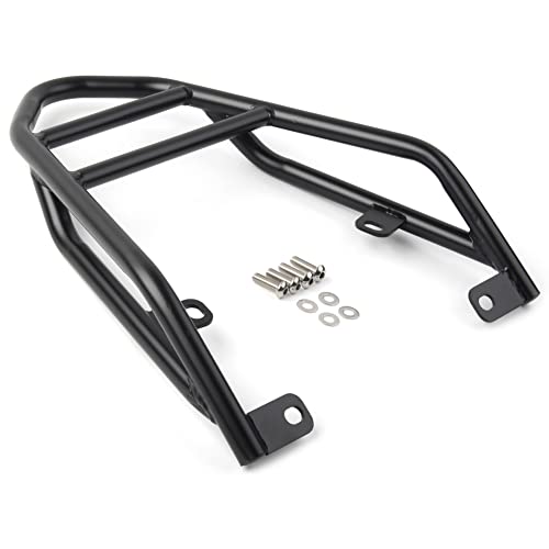 Support arrière moto noire avec étui transport valise rigide pour Scrambler 400 2018 2021