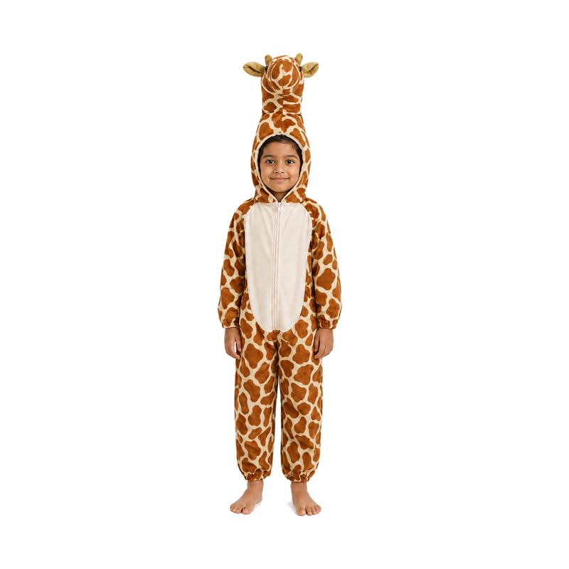 Image of Animal Costume for Kids | Plush Fancy Dress Costume for Boys & Girls |School Fancy Dress, Annual Day, Jungle Theme, Role Play, Halloween & Birthday Party