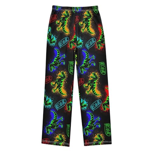 ZZKKO Dino Grunge Pattern Boys Pants for Kids Jogger Pants with Pockets S-XL