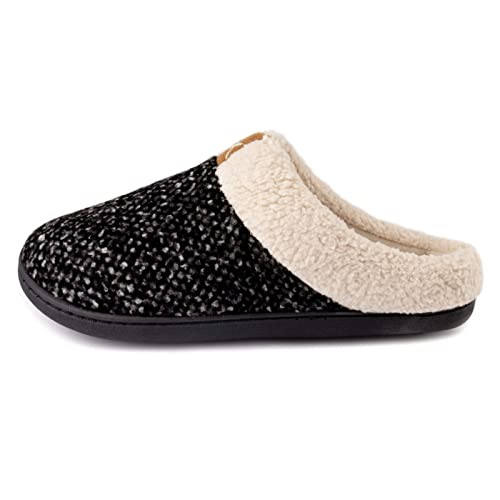 Image of ULTRAIDEAS Women's Indoor Bedroom Slipper with Memory Foam, Gift for Women, Wool-Like House Shoe with Anti-Skid Rubber Sole for Ladies