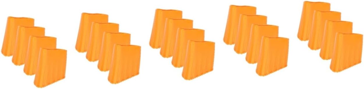 Mikikit 20pcs Extension Ladder Foot Mats Ladder Parts for Protective Covers Stair Tread Edge Protectors Non-Slip Plastic Tips