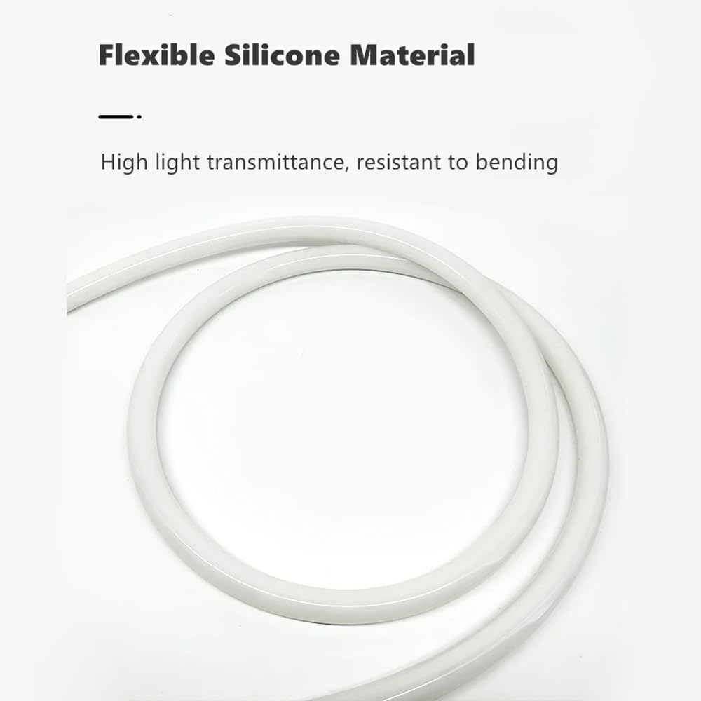 Silikonowy pasek neonowy, 2M elastyczna silikonowa obudowa neonowa - Wodoodporna okrągła osłona paska świetlnego LED, 1szt(R25 For 8mm PCB)