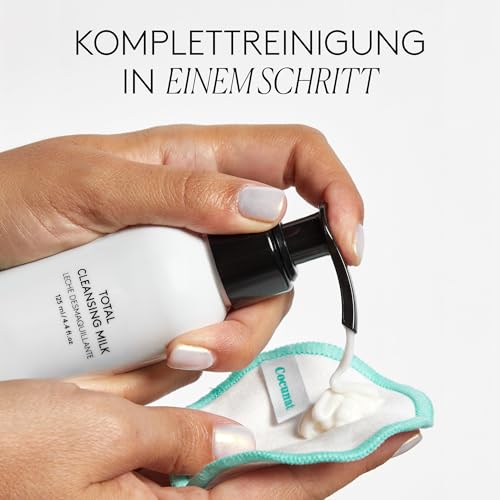 COCUNAT - Total Cleansing Milk - Reinigungsmilch - Make-up Entferner - Tiefenreinigung - Entfernung von wasserfestem Make-up - Nicht reizend - Alle Hauttypen - Sanfte Haut - 125 mll