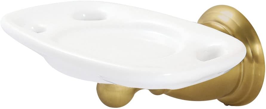 Kingston Brass BA1756BB Heritage Toothbrush and Tumbler Holder, Brushed Brass