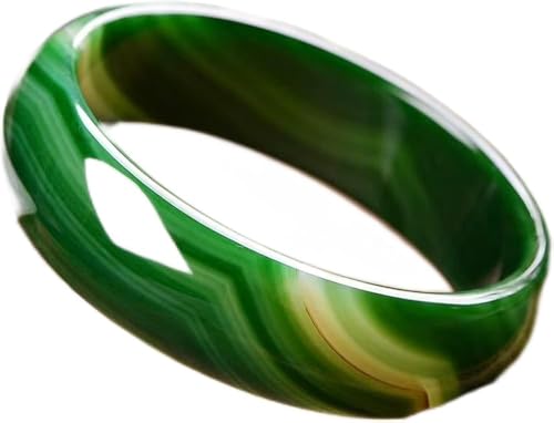 Bracelet en agate verte et calcédoine : le jonc rétro pour vos tenues d'été