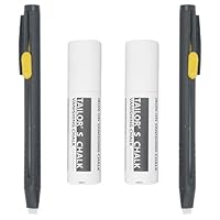 Heat Erasable Fabric Marker for Sewing, Embroidery, Quilting, Washable Fabric Marking Pens with Replaceable Refills, Ideal for Cotton, DIY Sewing & Craft Projects (2 pens + 40 refills)