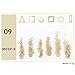 Produktbild 6 Designs/Pack gemischte 3D-Hohlnagelnagel-Metallrahmen Gold Nieten Muschel Nagel Nieten DIY Maniküre Nail Art Nähen Kleidung Taschen Dekoration 9 USA