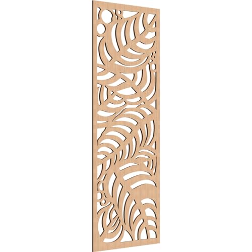 Image of 29 3 /8 inchW x 74 3 /8 inchH x 3 /8 inchT Mills Decorative Fretwork Wood Wall Panels, Hickory