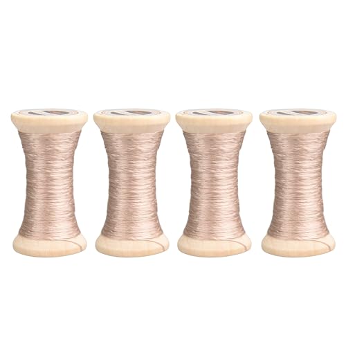 MINGGUXIUYI 100% Mulberry Hand Dyed Silk Embroidery Thread, Embroidery Floss, 4 Spools Each 24 Yards (06-1)