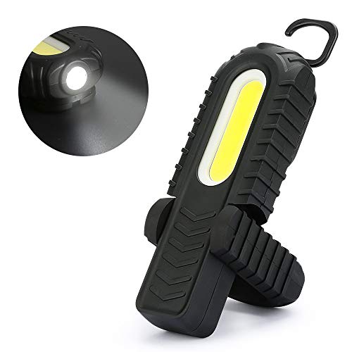 Baladeuse LED, Achort Lampe de Travail Lampe Inspection 3 LED Torche Lampe de Poche USB Rechargeable Ultra Puissante Camping Lampe pour Auto Garage Atelier Bricolage avec Clip magnétique et Crochet