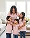 Besties Matching Mommy and Me Outfits Mom Daughter Shirts Mothers Day Outfits Mama Mini Clothing (S, Pink)