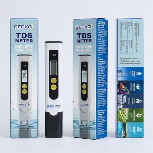 Image of Gecko Digital TDS Meter for Water testing | pH & PPM Tester | Water Hardness & pH Checker for RO, Aquarium, Hydroponics | Water Hardness & pH Level Checker | Total Dissolved Solids Meter | Pack of 1