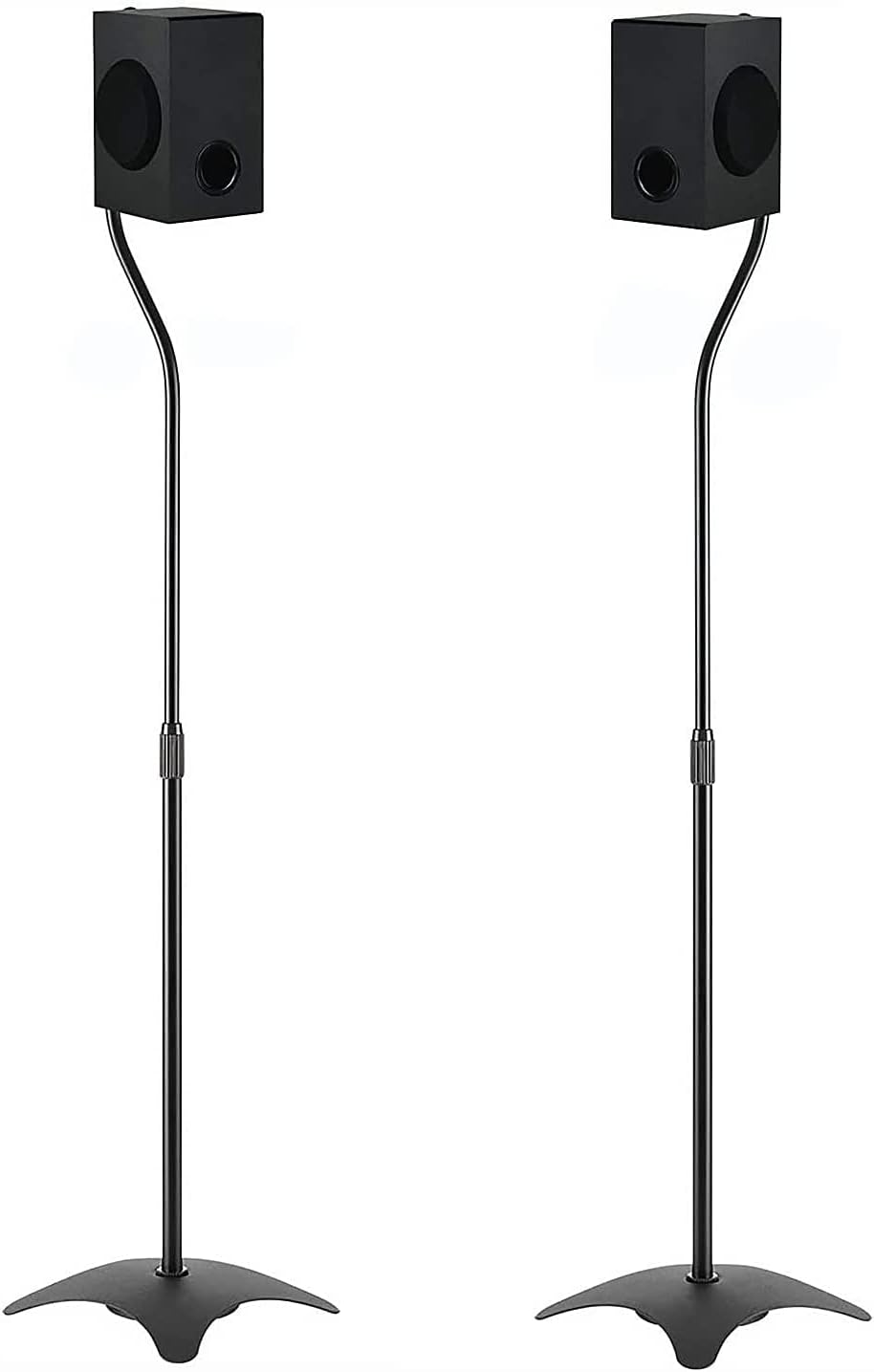 BQKOZFIN Satellite Speaker Floor Stand, Height Adjustable Speaker Stand