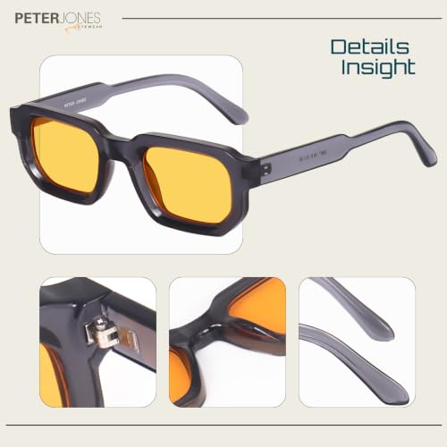 Image of Peter Jones Unisex Broad Frame Square UV /UB Protected Sunglasses (3887)