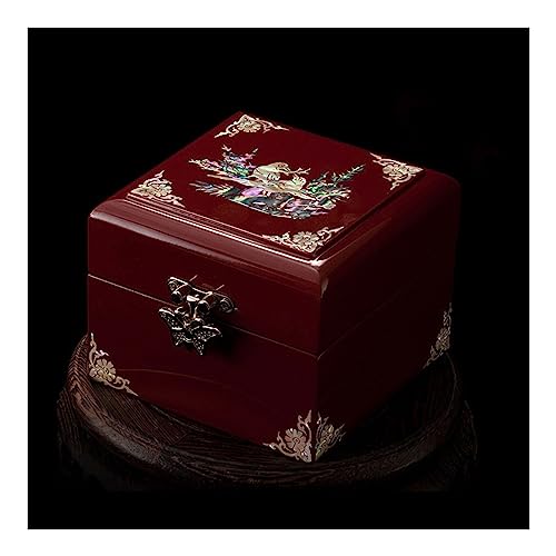 HAVVMK Cajas de joyería Caja de joyería Regalo de Boda Caja de Almacenamiento portátil para Pulseras, Collares y Anillos Organizadores de Cajas de joyería