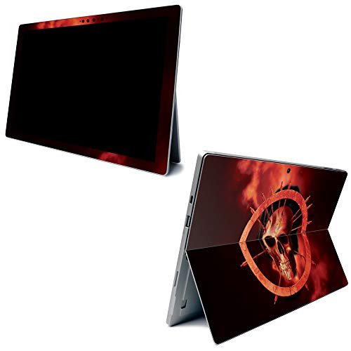 Image of MightySkins Carbon Fiber Skin for Microsoft Surface Pro 7 - Blood Ring | Textured Carbon Fiber Finish | Easy to Apply, Remove, and Change Styles | Made in The USA