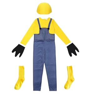 Carreuty 6 PCS Halloween Kostüm Cosplay for Erwachsener, Film Kostüm Enthalten Kleidung Hosen Hut Handschuhe Socken für Damen Herren Halloween Karneval Cosplay Party