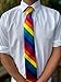 tiemart Striped Tie (Rainbow)