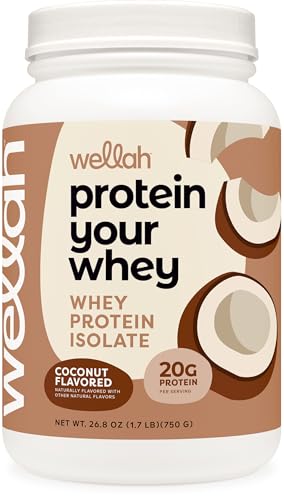 Wellah Protein Your Whey (30 Servings, Coconut Flavored) - Whey Protein Isolate Protein