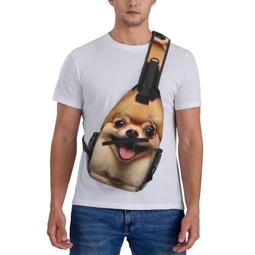 Bolso cruzado masculino tipo sling para hombro miniatura 7