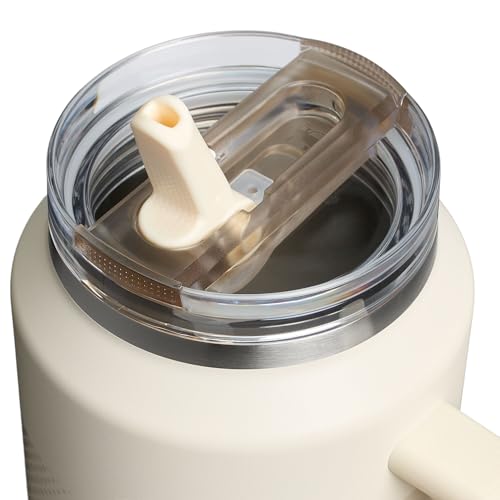 Image of STANLEY Quencher ProTour Flip Straw Tumbler with Leakproof Lid 64 oz | Built-In Straw and Handle | Large Capacity for Travel & Sports | Insulated Stainless Steel Cup | BPA-Free | Cream Fade