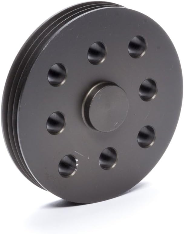 Powermaster - Pulley Water Pump 3 grv 3.07" OD Aluminum Hardcoat Anodized for Circle Track