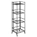 Convenience Concepts 8017B Designs2Go X-Tra Storage 4-Tier Folding Metal Shelf, Black