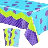 Oudain 2 Sheets Monster Birthday Party Supplies Monster Tablecloth 54 x 108 Inch Plastic Table Covers for Birthday Party Decorations