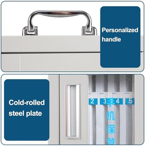 Wall-Mounted Classroom Cell Phone Locker - Safely Organizes 24 Mobile Devices, Perfect for Schools, Offices, and Events - Secure Storage Solution for Desks