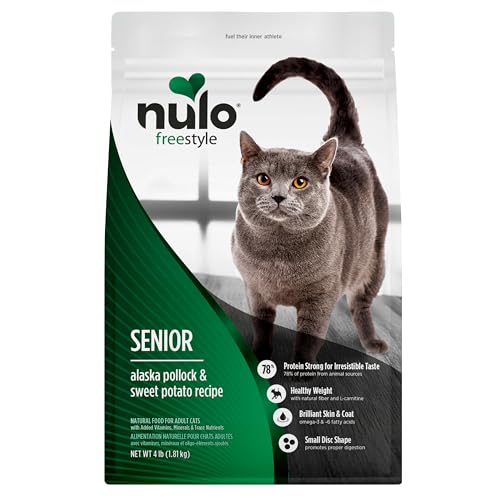 Nulo FreeStyle Senior Dry Cat Food - Alaska Pollock & Sweet Potato, High Protein, Natural Grain Free...
