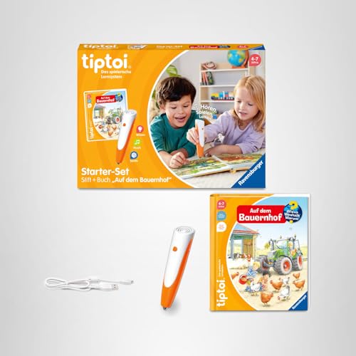 Ravensburger tiptoi Starter-Set 00114: Stift und Bauernhof-Buch - Lernsystem für Kinder - Spiele ab 4 Jahren