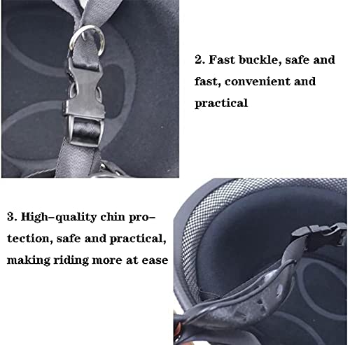 Dot Certified Vintage Adults Motorcycle Helmet, German Style Open-Face Motorbike Helmets Retro Half Helmet For Scooter Moped Baseball Cap Men And Women Street Cruiser (Silver, M) #TOP3