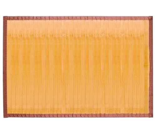 COSHANO Alfombra de Bambú Antideslizante para Interior y Exterior. Natural Tipo Tatami Japonés para Dormitorio, Terraza y Salón Alfombra Rectangular 60x40cm.